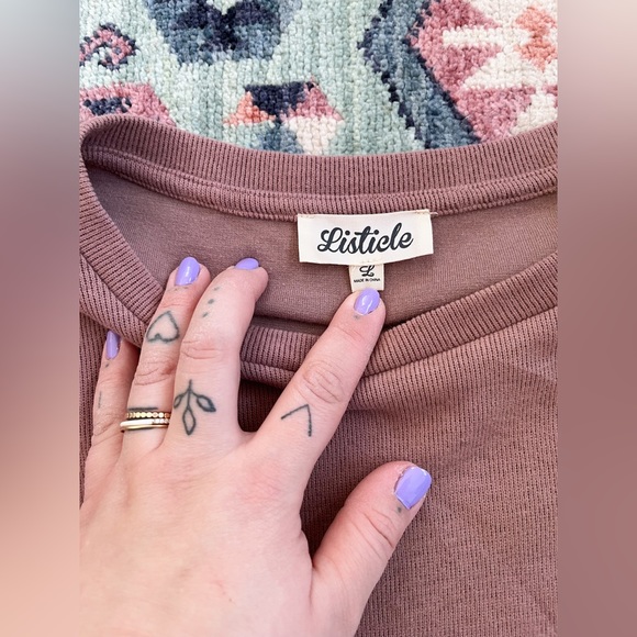 nwot listicle | cropped sweater / wide leg pant set - Picture 4 of 4